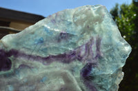 Polished Semi Translucent Watermelon Fluorite Slices x 2 From Uis, Namibia - TopRock