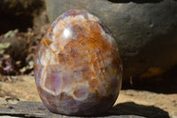 Polished Flower Chevron Amethyst Standing Free Forms x 6 From Madagascar - TopRock