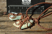 Polished Mixed Jewellery Free Forms With Copper Art Wire Pendants x 7 From Southern Africa - TopRock