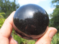 Polished Small to Medium Sized Black Basalt Spheres x 12 From Madagascar - TopRock