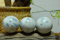 Polished Blue Spotted Spinel Spheres x 6 From Madagascar - TopRock