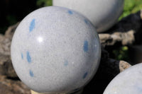 Polished Blue Spotted Spinel Spheres x 4 From Ambatofinadrahana, Madagascar - TopRock