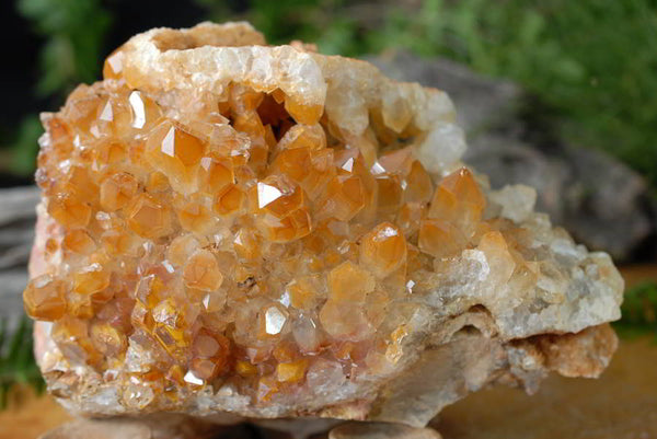 Natural Dark Yellow Limonite Quartz Cluster x 1 From Mwinilunga, Zambia - TopRock