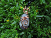 Polished Amethyst Free Forms in Copper Art Wire Wrap Pendant - sold per piece - From Madagascar - TopRock