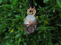 Polished Amethyst Free Forms in Copper Art Wire Wrap Pendant - sold per piece - From Madagascar - TopRock