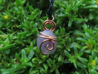 Polished Amethyst Free Forms in Copper Art Wire Wrap Pendant - sold per piece - From Madagascar - TopRock