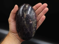 Polished Dark Purple Lepidolite Extra Large Gallets x 3 From Zimbabwe - TopRock