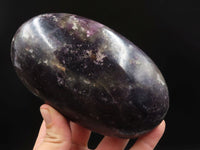 Polished Dark Purple Lepidolite Extra Large Gallets x 3 From Zimbabwe - TopRock