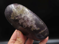 Polished Extra Large Dark Red Purple Lepidolite Gallets x 3 From Zimbabwe - TopRock