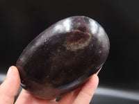 Polished Extra Large Dark Red Purple Lepidolite Gallets x 3 From Zimbabwe - TopRock