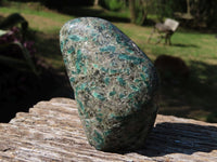 Polished Green Emerald In Matrix Standing Free Forms x 3 From Zimbabwe - TopRock