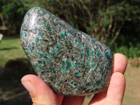 Polished Green Emerald In Matrix Standing Free Forms x 3 From Zimbabwe - TopRock