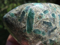 Polished Green Emerald In Matrix Standing Free Forms x 3 From Zimbabwe - TopRock