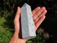 Polished Blue Spotted Spinel Crystal Points x 2 From Madagascar - TopRock