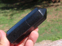 Polished Pitch Black Basalt Points/Prisms x 6 From Madagascar - TopRock