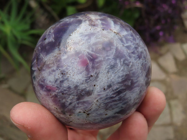 Polished Lepidolite Spheres With Pink Tourmaline x 3 From Madagascar - TopRock