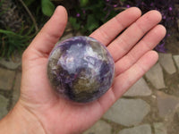 Polished Lepidolite Spheres With Pink Tourmaline x 3 From Madagascar - TopRock