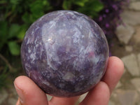 Polished Lepidolite Spheres With Pink Tourmaline x 3 From Madagascar - TopRock