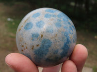 Polished Blue Spinel Spotted Spheres x 6 From Madagascar - TopRock