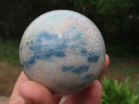 Polished Blue Spinel Spotted Spheres x 6 From Madagascar - TopRock