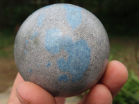 Polished Blue Spinel Spotted Spheres x 6 From Madagascar - TopRock