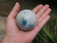 Polished Blue Spinel Spotted Spheres x 6 From Madagascar - TopRock