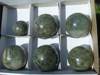 Polished Banded Fuchsite Spheres x 6 From Madagascar - TopRock