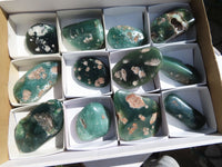 Polished Mtorolite Emerald Chrysoprase Free Forms  x 12 From Mutorashanga, Zimbabwe - TopRock