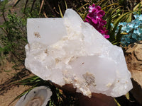 Natural Extra Large Icey Etched Floater Quartz Cluster x 1 from Madagascar - TopRock