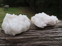 Natural Multi Terminated & Self Healed Quartz Clusters x 2 From Madagascar - TopRock