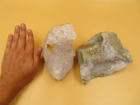 Natural Blue Lace Agate Geodes x 2 From Nsanje, Malawi - TopRock