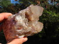 Natural Smokey Phantom Quartz Clusters x 2 From Lwena, Congo - TopRock