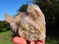 Natural Smokey Phantom Quartz Clusters x 2 From Lwena, Congo - TopRock