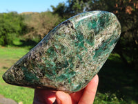 Polished Large Variably Gemmy Emeralds In Matrix Free Form x 1 From Sandawana, Zimbabwe - TopRock