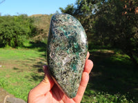 Polished Large Variably Gemmy Emeralds In Matrix Free Form x 1 From Sandawana, Zimbabwe - TopRock