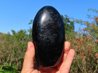 Polished Black Tourmaline, Agate & Rose Quartz With Some Mica Standing Free Forms x 3 From Madagascar - TopRock