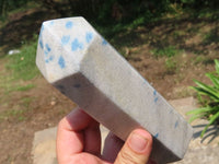 Polished Blue Spotted Spinel Crystal Points x 2 From Madagascar - TopRock