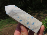 Polished Blue Spotted Spinel Crystal Points x 2 From Madagascar - TopRock