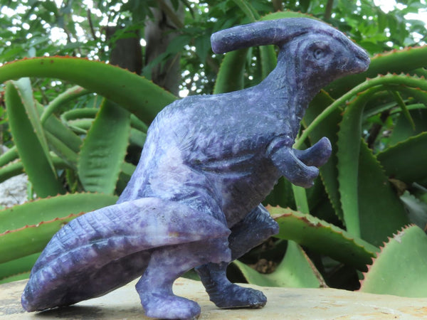 Polished Lepidolite Dinosaur Carving x 1 From Zimbabwe - TopRock