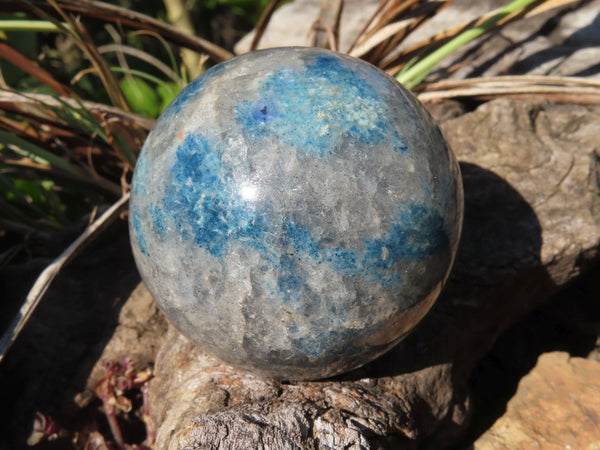 Polished  Blue Spinel Spotted Quartz Spheres x 3 From Madagascar - TopRock