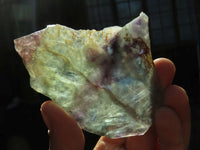 Polished Semi Translucent Watermelon Fluorite Slices x 2 From Namibia - TopRock