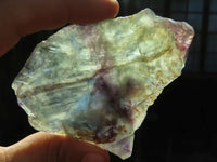 Polished Semi Translucent Watermelon Fluorite Slices x 2 From Namibia - TopRock