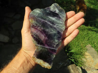 Polished Semi Translucent Watermelon Fluorite Slices x 2 From Namibia - TopRock