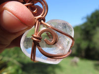 Polished Mixed Jewellery Free Forms With Copper Art Wire Pendants x 6 From Southern Africa - TopRock