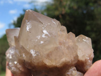 Natural Smokey Cascading Phantom Quartz Clusters x 2 From Luena, Congo - TopRock