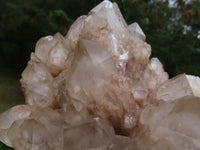 Natural White Phantom Cascading Smokey Lwena Quartz Cluster x 1 From Lwena, Congo - TopRock