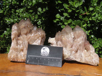 Natural Smokey Phantom Clusters x 2 From Lwena, Congo - TopRock