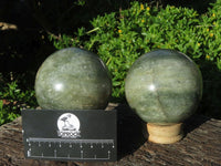 Polished Banded Green Fuchsite Spheres x 2 From Madagascar - TopRock