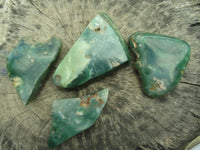 Polished Mtorolite Emerald Chrysophrase Plates x 4 From Zimbabwe - TopRock