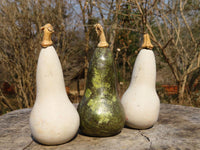 Polished Marble & Leopard Stone Butternut Carvings x 6 From Zimbabwe - TopRock